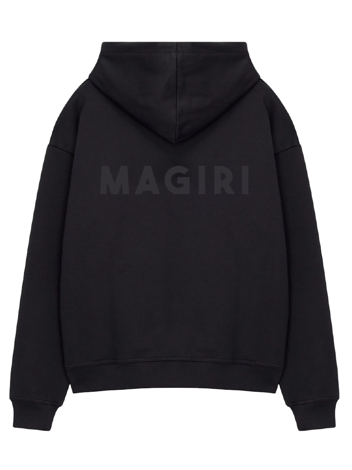 Magiri Core Puff Printed Hoodie in Black