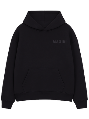 Magiri Core Puff Printed Hoodie in Black