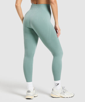 Gymshark Corset Seamless Leggings - Celeste Blue