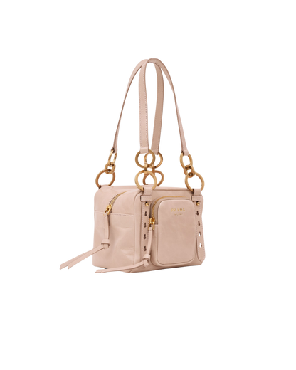 Dangle Leather Top-handle Mini-Bag Powder Pink