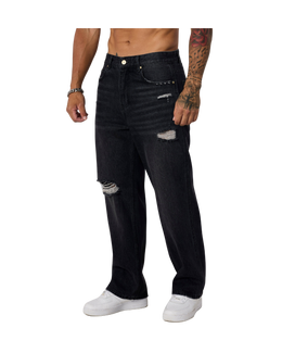 6025 - Straight Fit Ripped Jeans