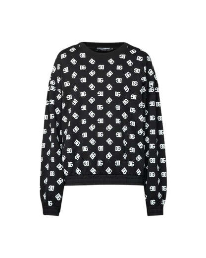 Dolce&Gabbana Black sweatshirt with monogram logo