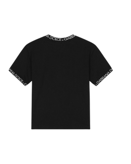 Jersey T-shirt with logo label