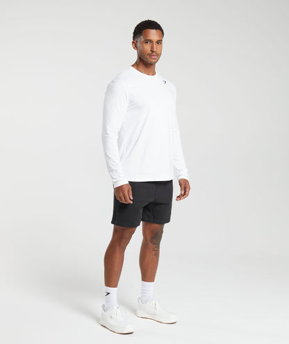 Gymshark Crest Long Sleeve T-Shirt - White