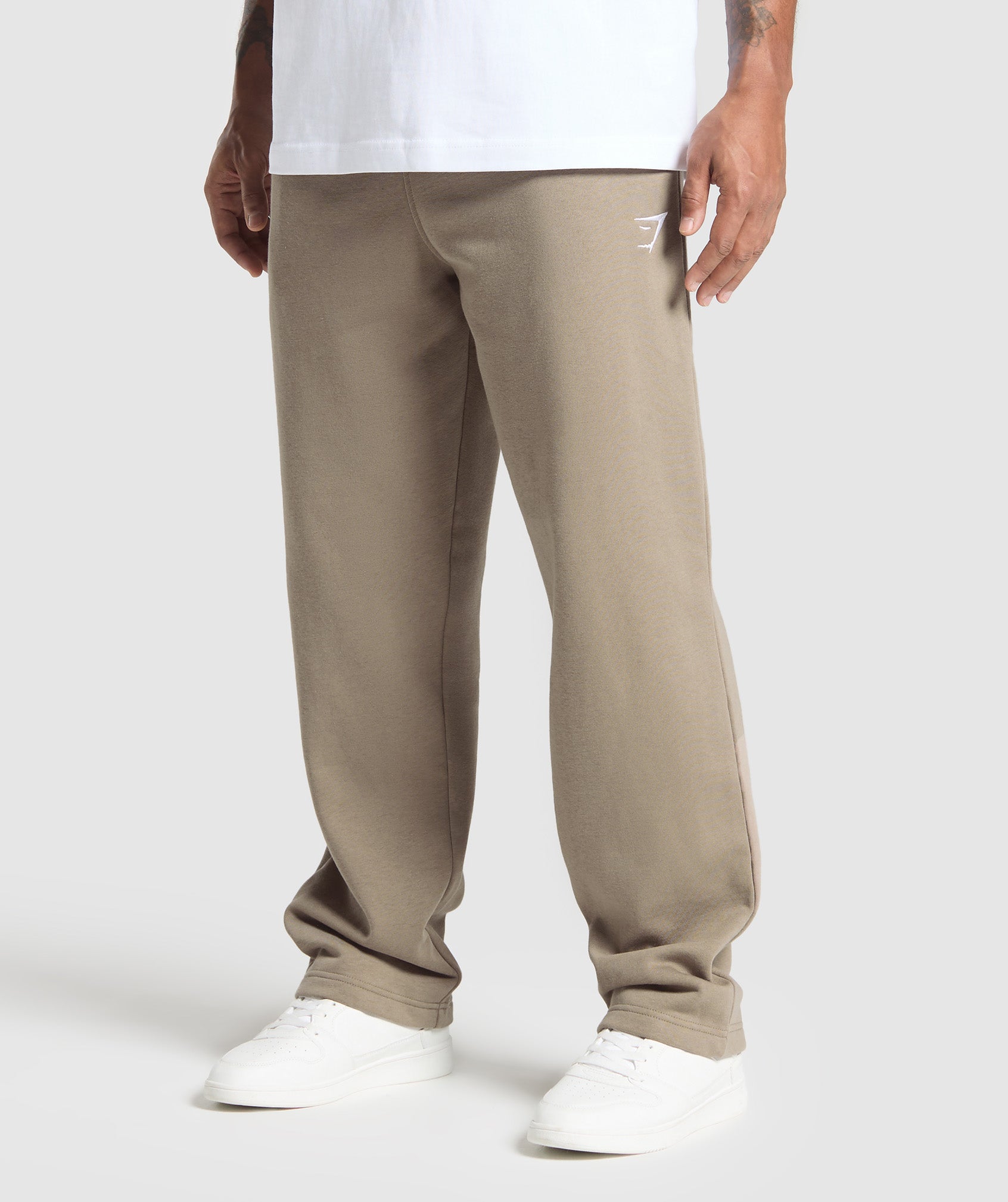 Gymshark Crest Straight Leg Joggers - Lifestyle Brown