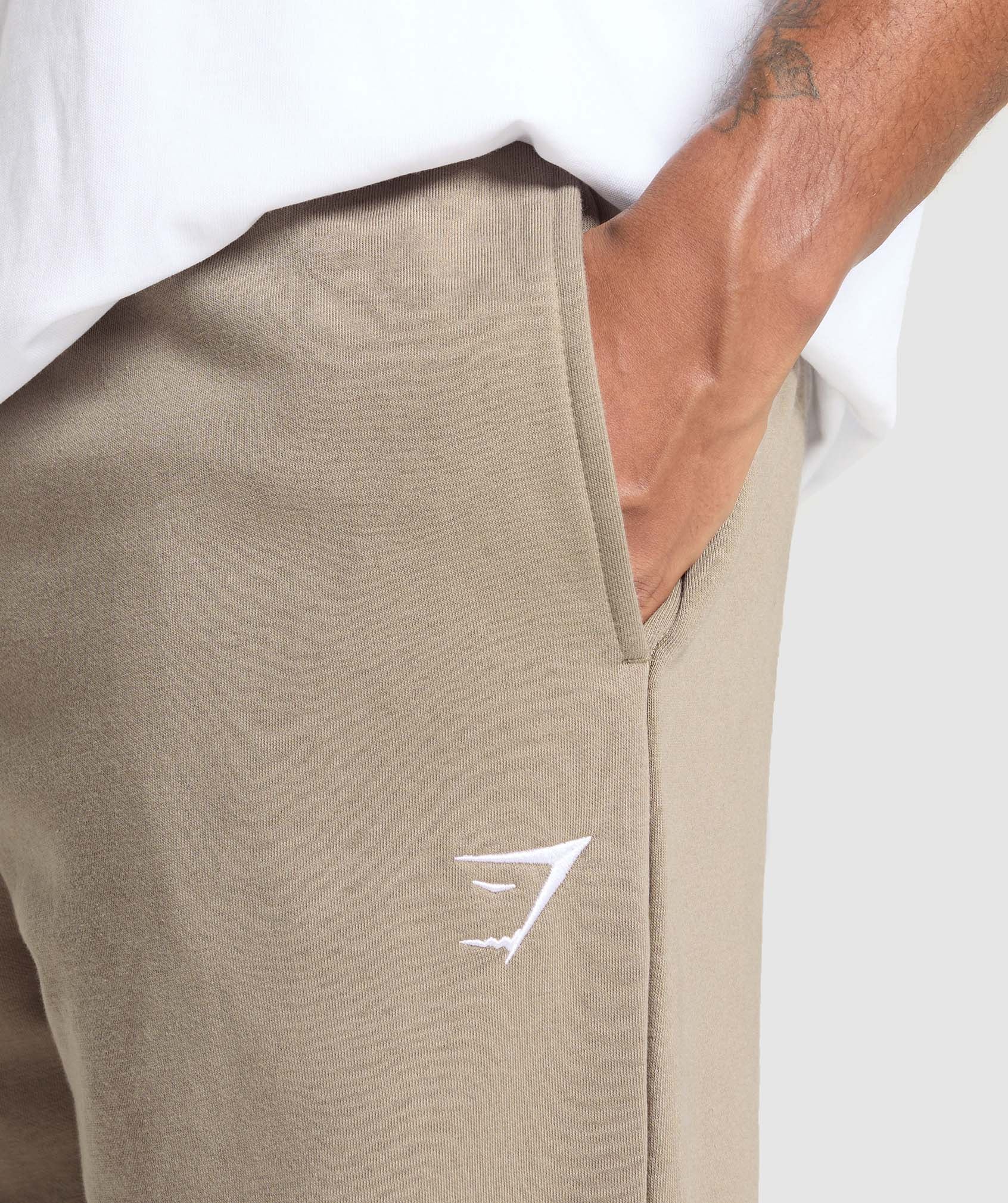 Gymshark Crest Straight Leg Joggers - Lifestyle Brown