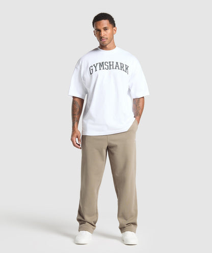 Gymshark Crest Straight Leg Joggers - Lifestyle Brown