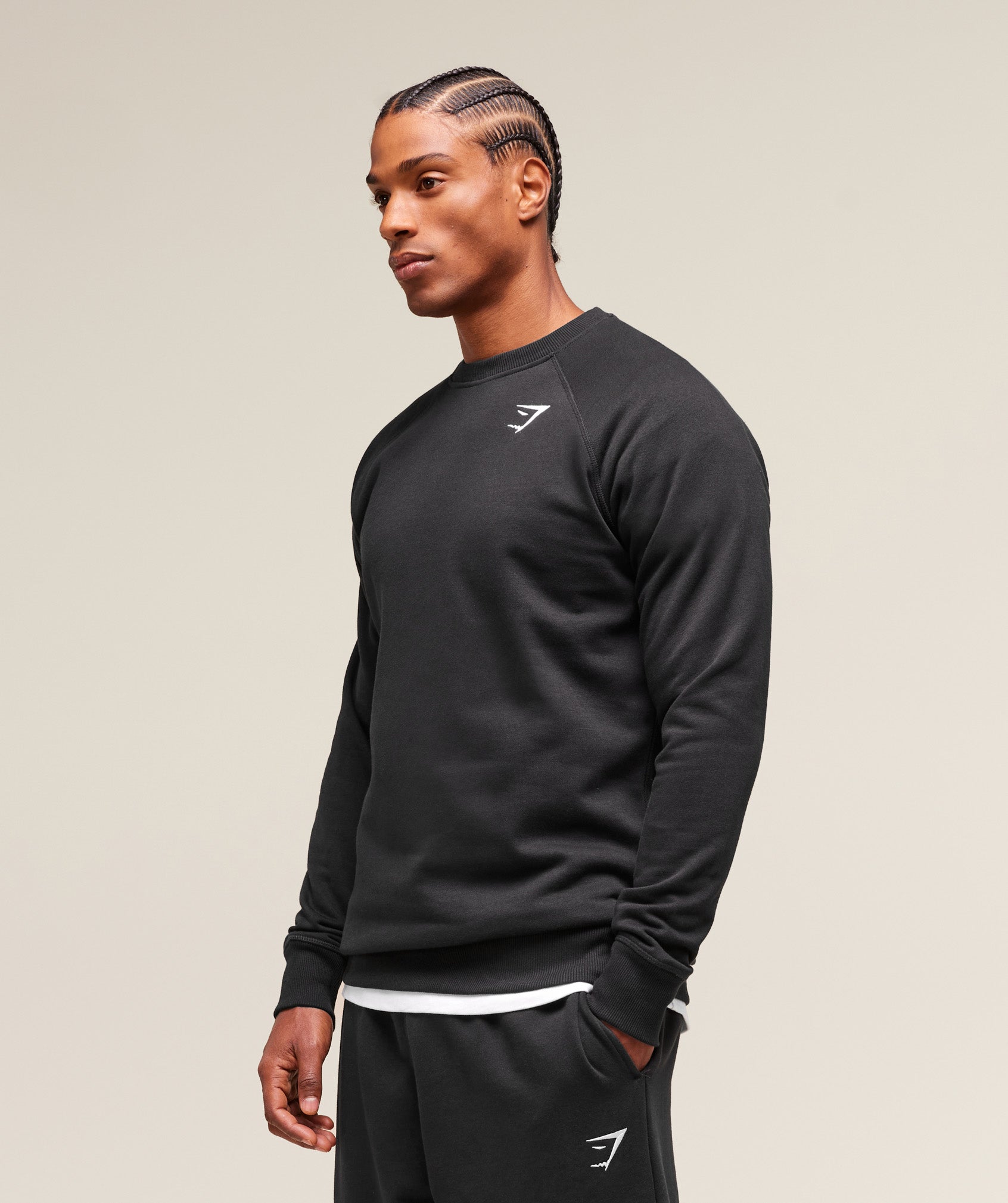 Gymshark Crest Sweatshirt - Black