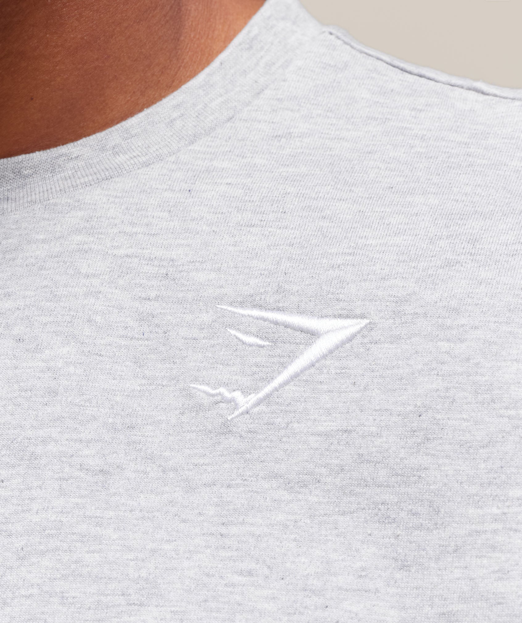 Gymshark Crest T-Shirt - Light Grey Marl