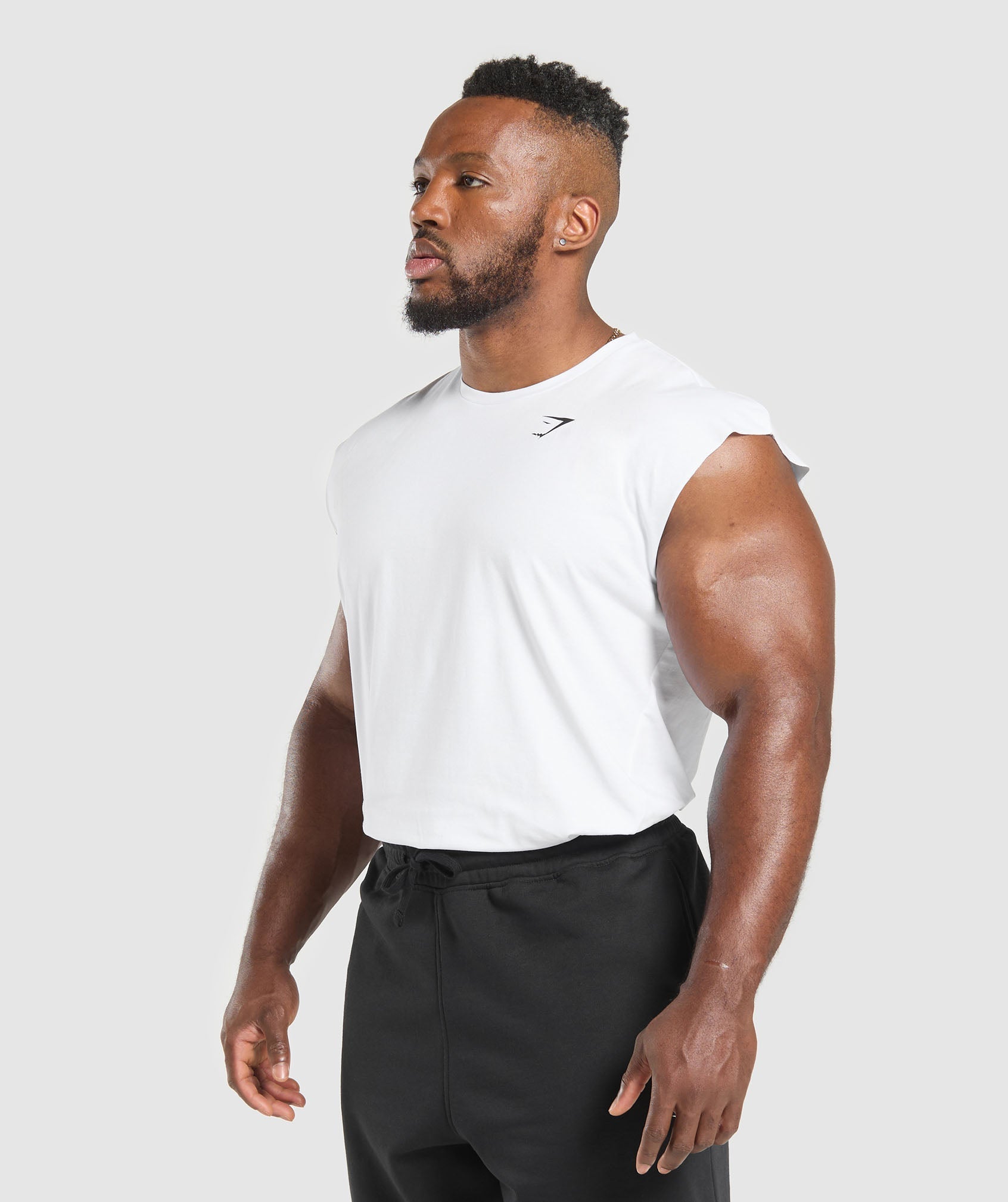 Gymshark Critical Cut Off Tank - White