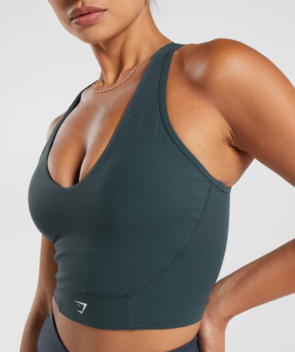 Gymshark Crop Mesh Tank - Darkest Teal