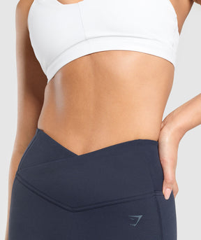 Gymshark Crossover Flared Leggings - Heavy Blue