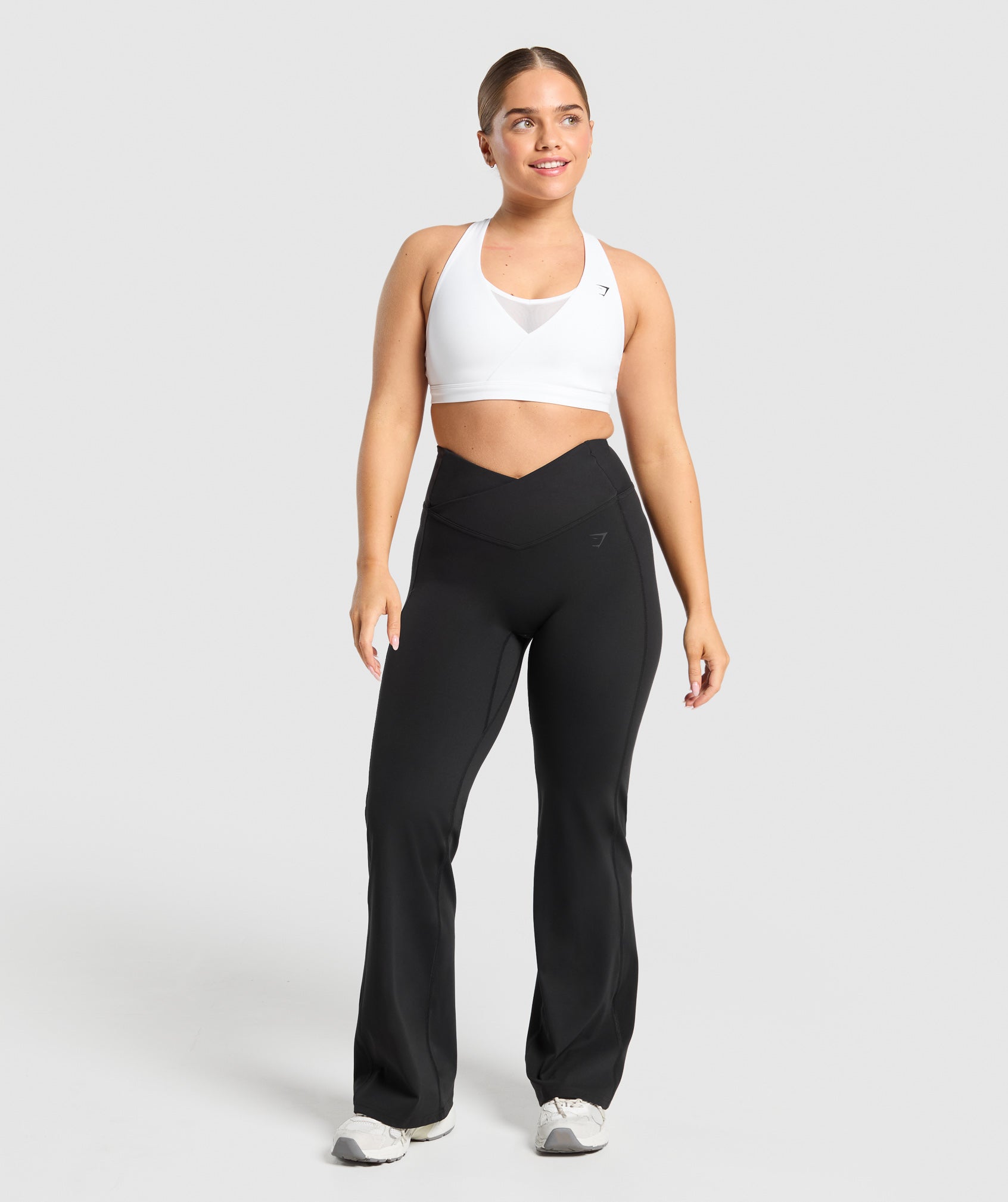 Gymshark Crossover Flared Leggings - Black