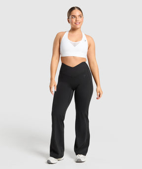 Gymshark Crossover Flared Leggings - Black