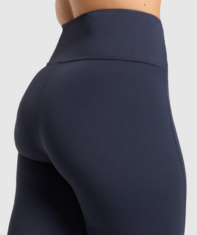 Gymshark Crossover Flared Leggings - Heavy Blue