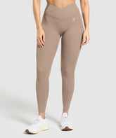 Gymshark Crossover Leggings - Lifestyle Brown