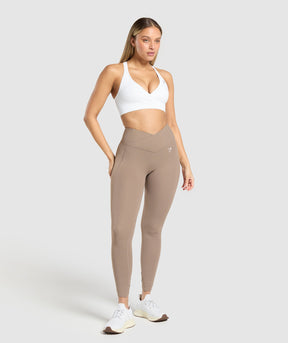 Gymshark Crossover Leggings - Lifestyle Brown