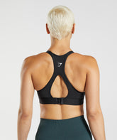 Gymshark Cut Out Back High Support Sports Bra, B/C-E/F - Black