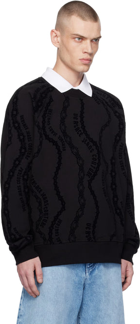 Black Chain Couture Sweatshirt