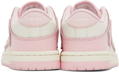 AMIRI Pink & White Skel Top Low Sneakers