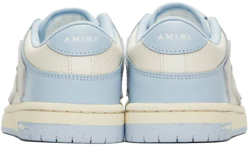 AMIRI Blue & White Two-Tone Skel Top Low Sneakers