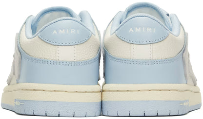 AMIRI Blue & White Two-Tone Skel Top Low Sneakers