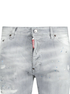 Dsquared2 Cool Guy Paint Splash Ripped Slim Fit Jeans in Grey