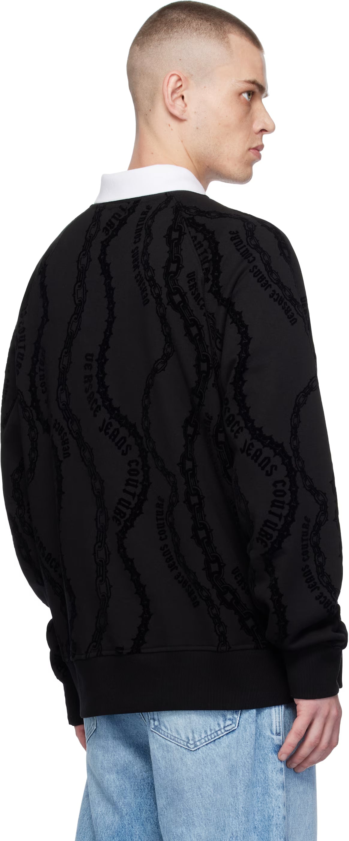 Black Chain Couture Sweatshirt
