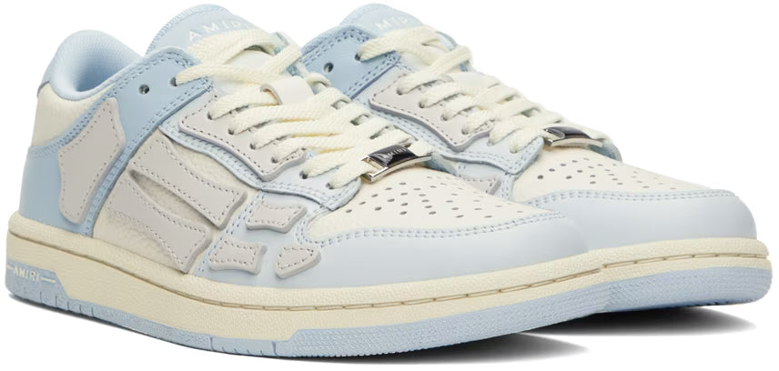 AMIRI Blue & White Two-Tone Skel Top Low Sneakers