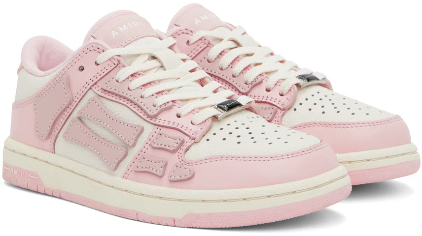 AMIRI Pink & White Skel Top Low Sneakers