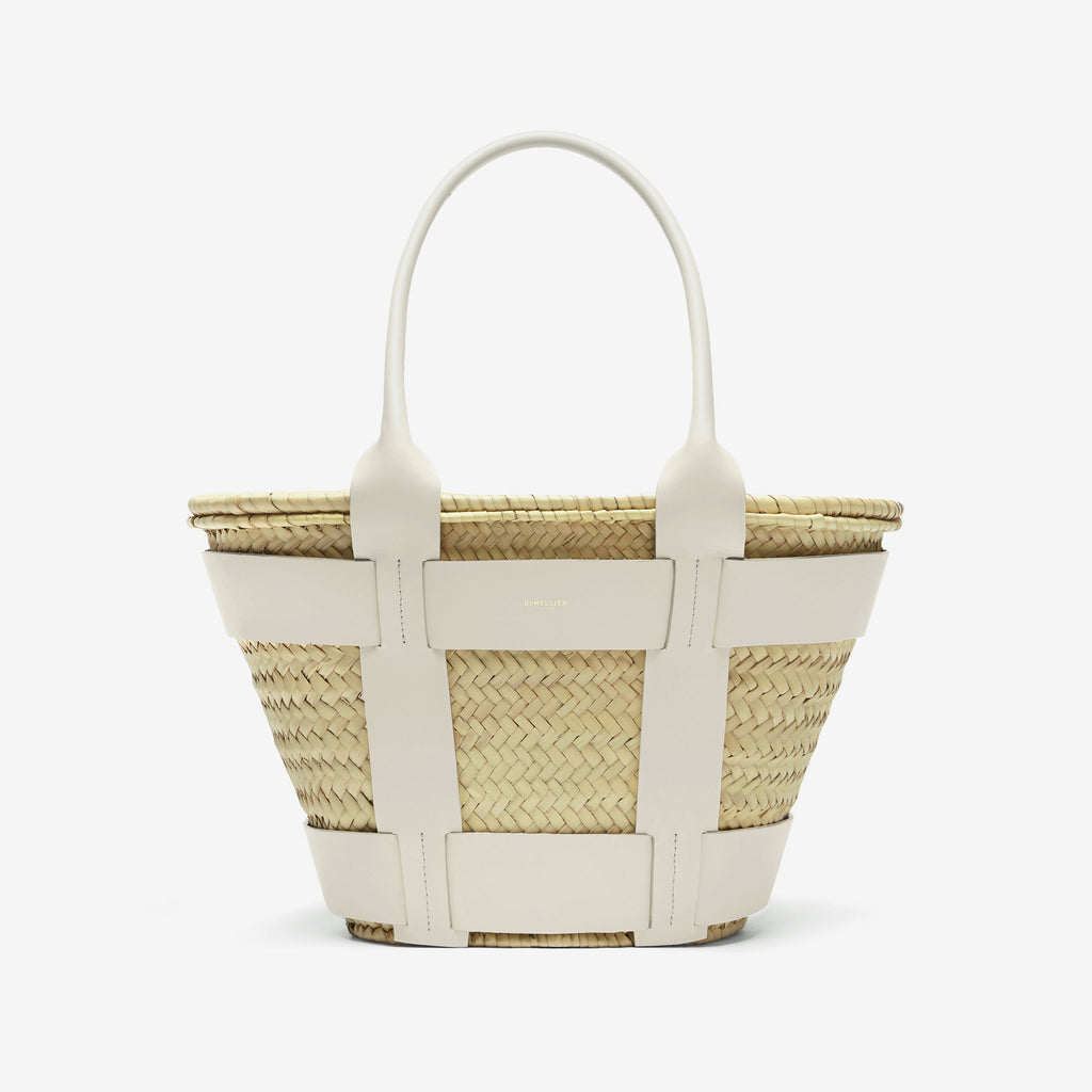 DeMellier The Santorini natural basket off-white smooth