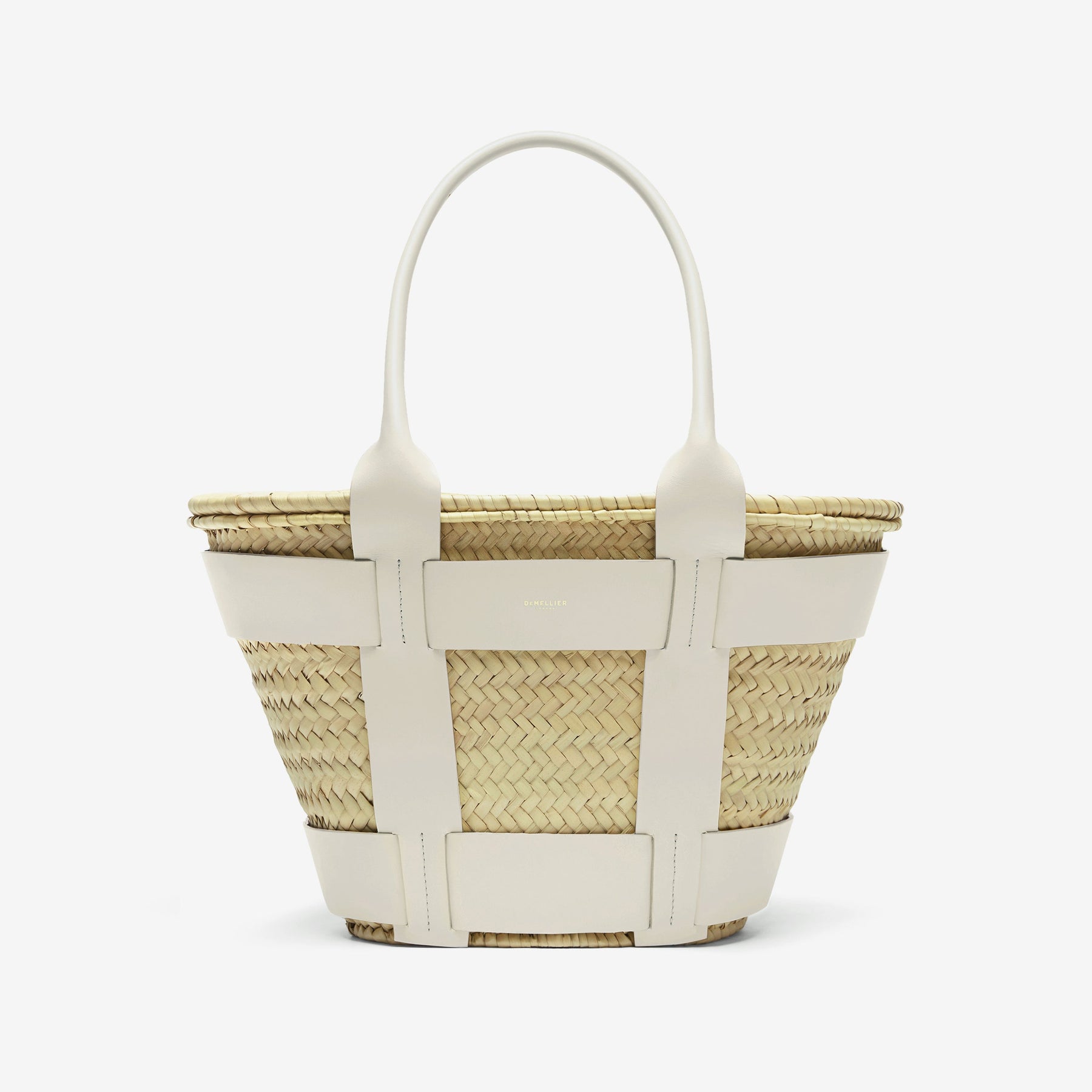 DeMellier The Santorini natural basket off-white smooth