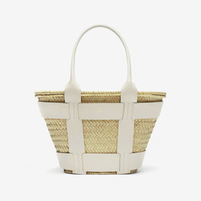 DeMellier The Santorini natural basket off-white smooth