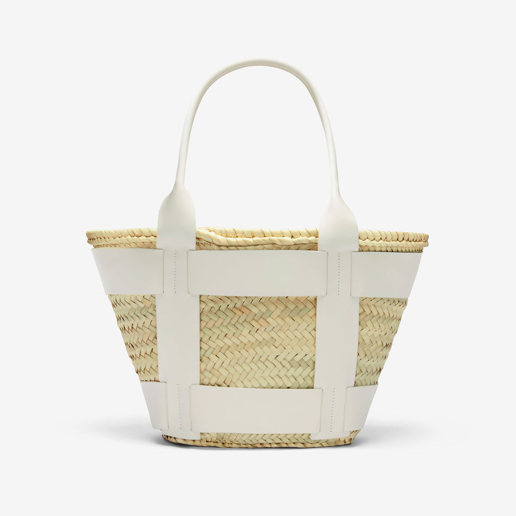 DeMellier The Santorini natural basket off-white smooth