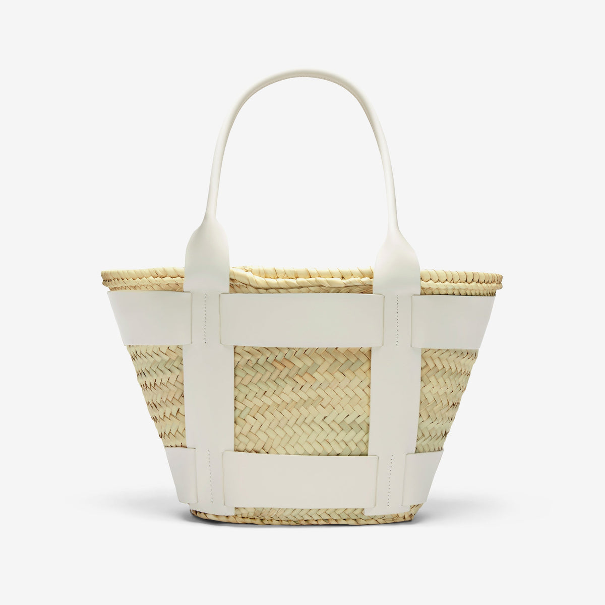 DeMellier The Santorini natural basket off-white smooth