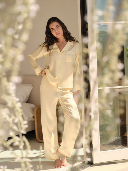Inez Washable Silk Long PJ Set