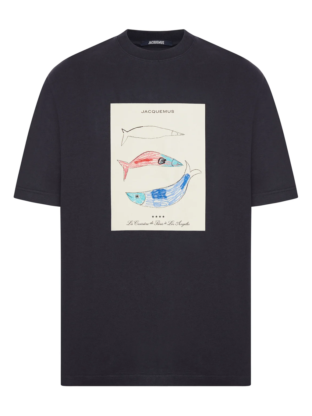 Jacquemus Le Marino Crewneck T-Shirt in Navy