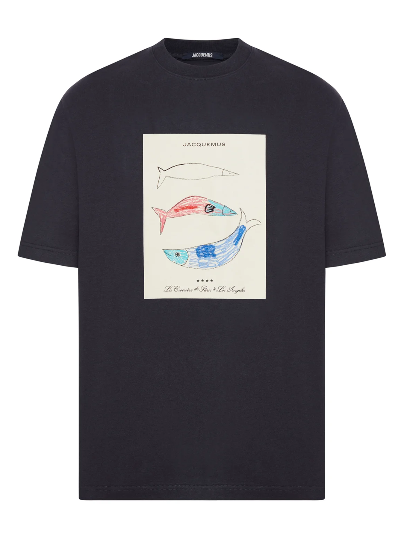 Jacquemus Le Marino Crewneck T-Shirt in Navy