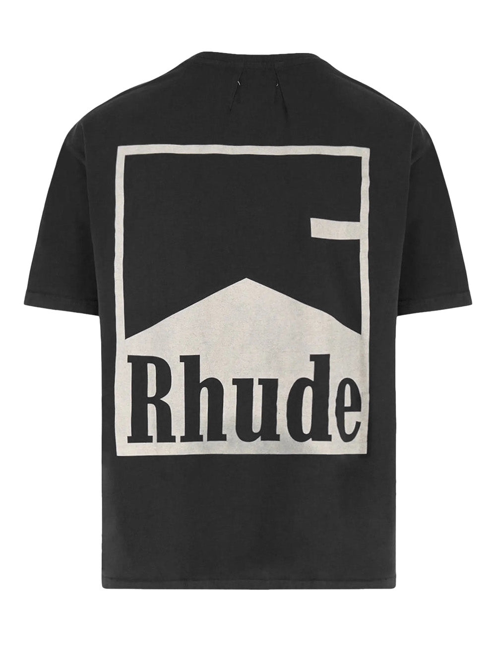 Rhude Chevron Printed Boxy Fit T-Shirt in Black