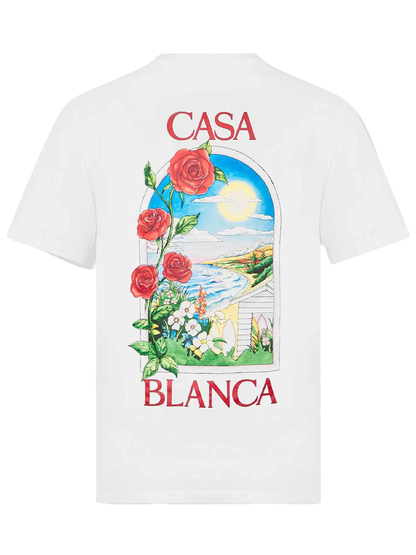 Casablanca LA Days Printed T-Shirt in White