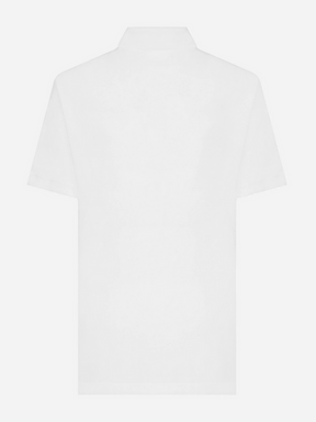 DOLCE & GABBANA BEE CROWN POLO SHIRT WHITE