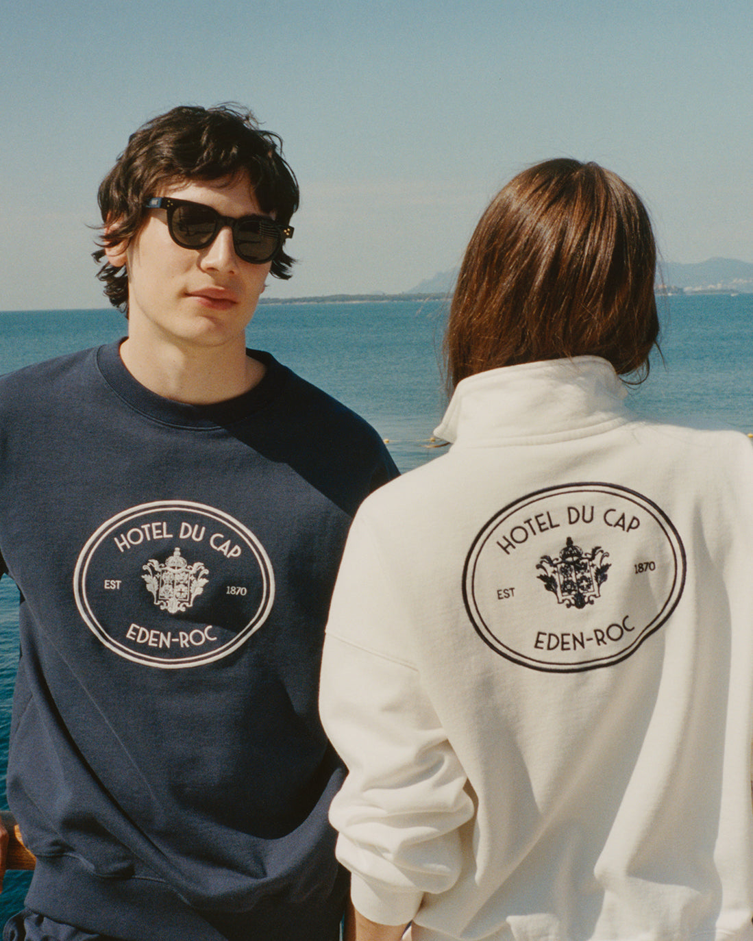 Eden Crest Quarter Zip - White/Navy