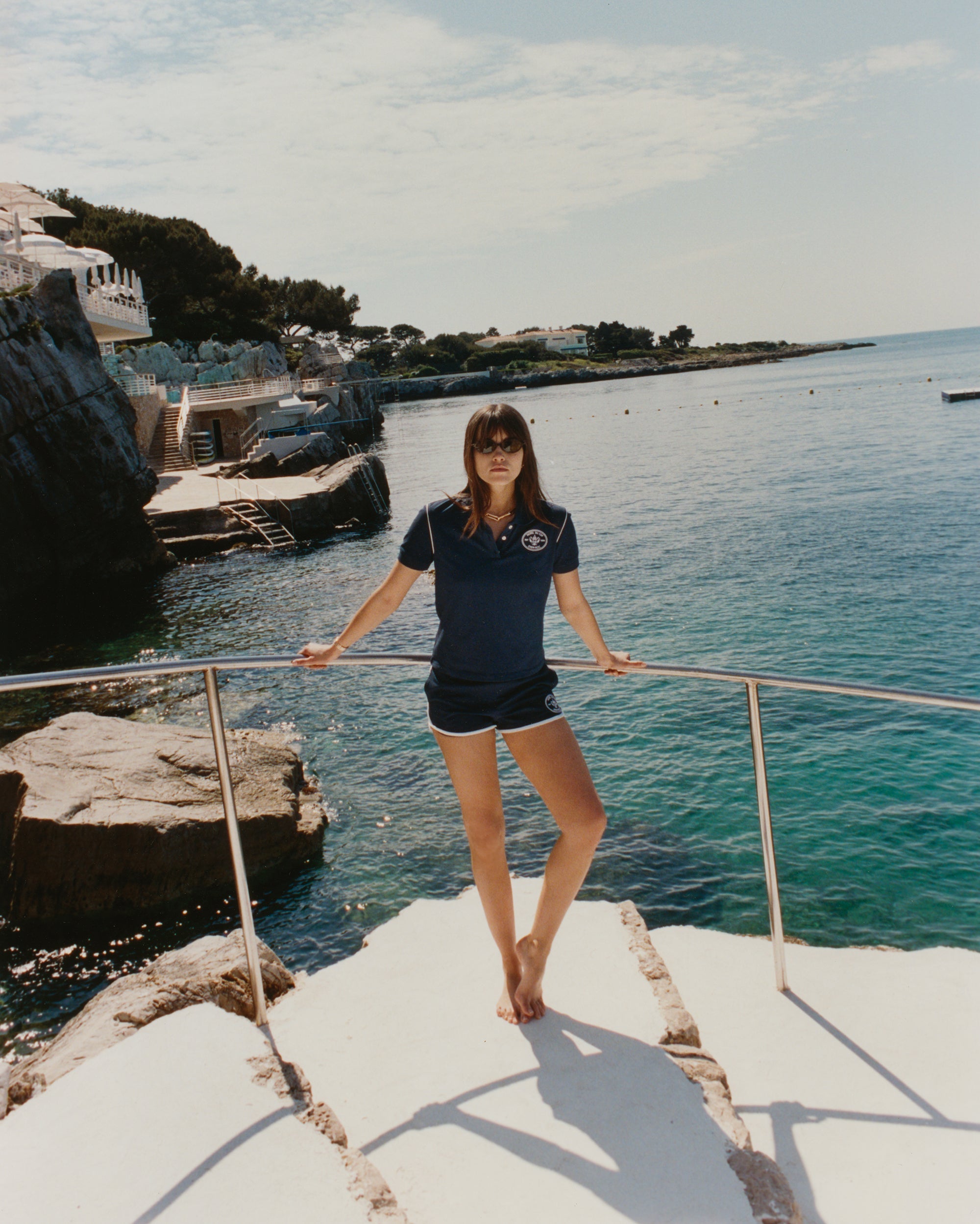 Eden Crest Embroidered Pique Short - Navy/White