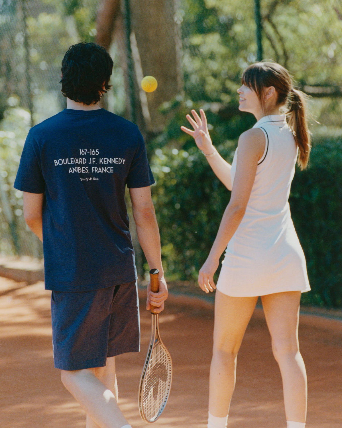 Kennedy Crest T-Shirt - Navy/White