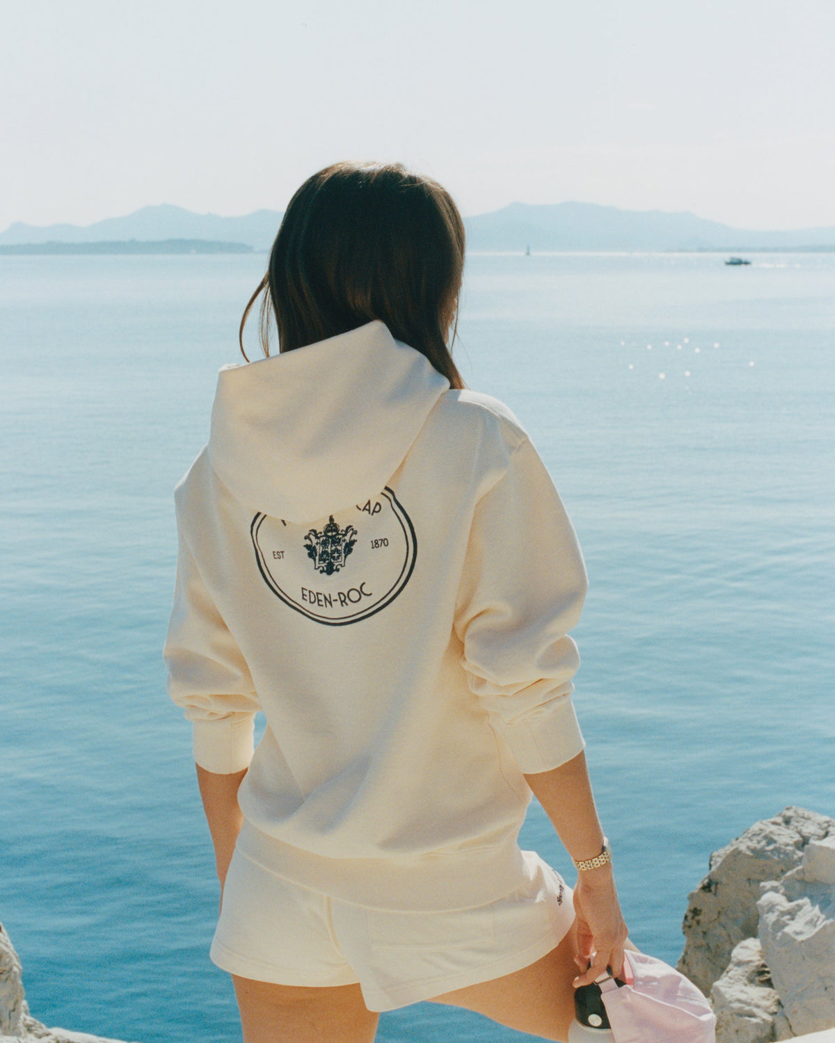 Eden Crest Hoodie - Cream/Navy