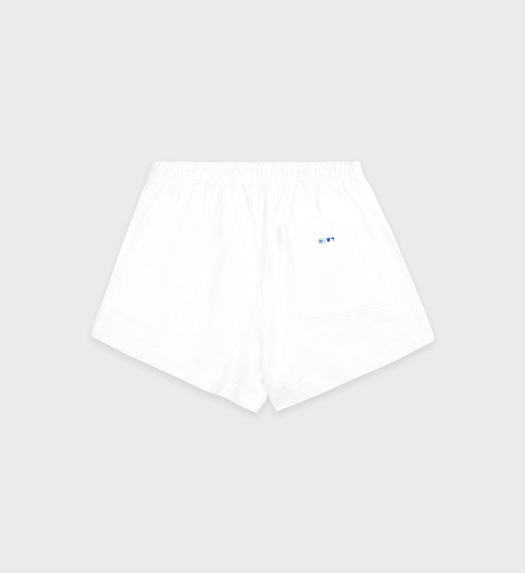 Dodgers Serif Disco Short - White/Team Blue