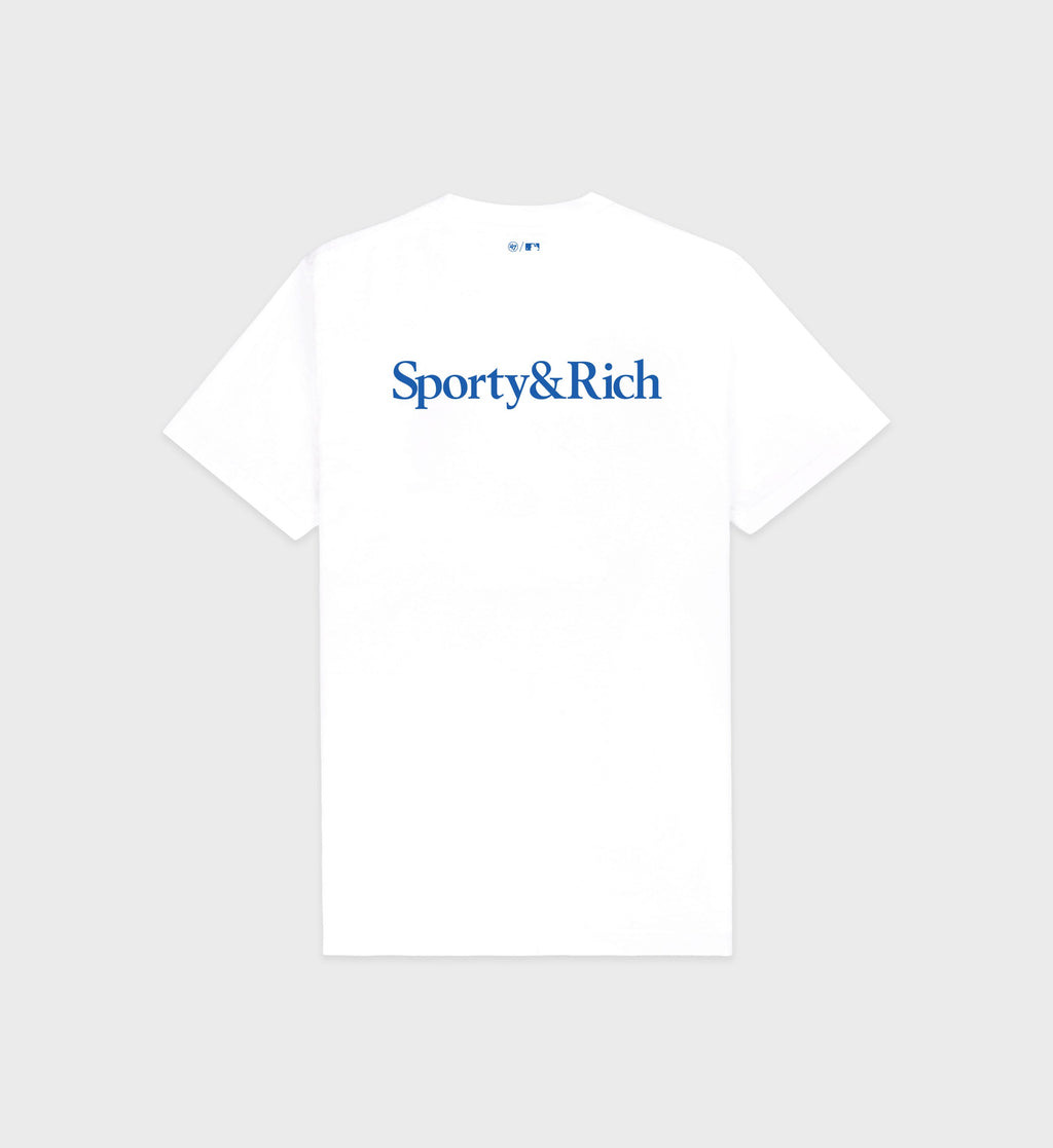 Dodgers Serif T-Shirt - White/Team Blue