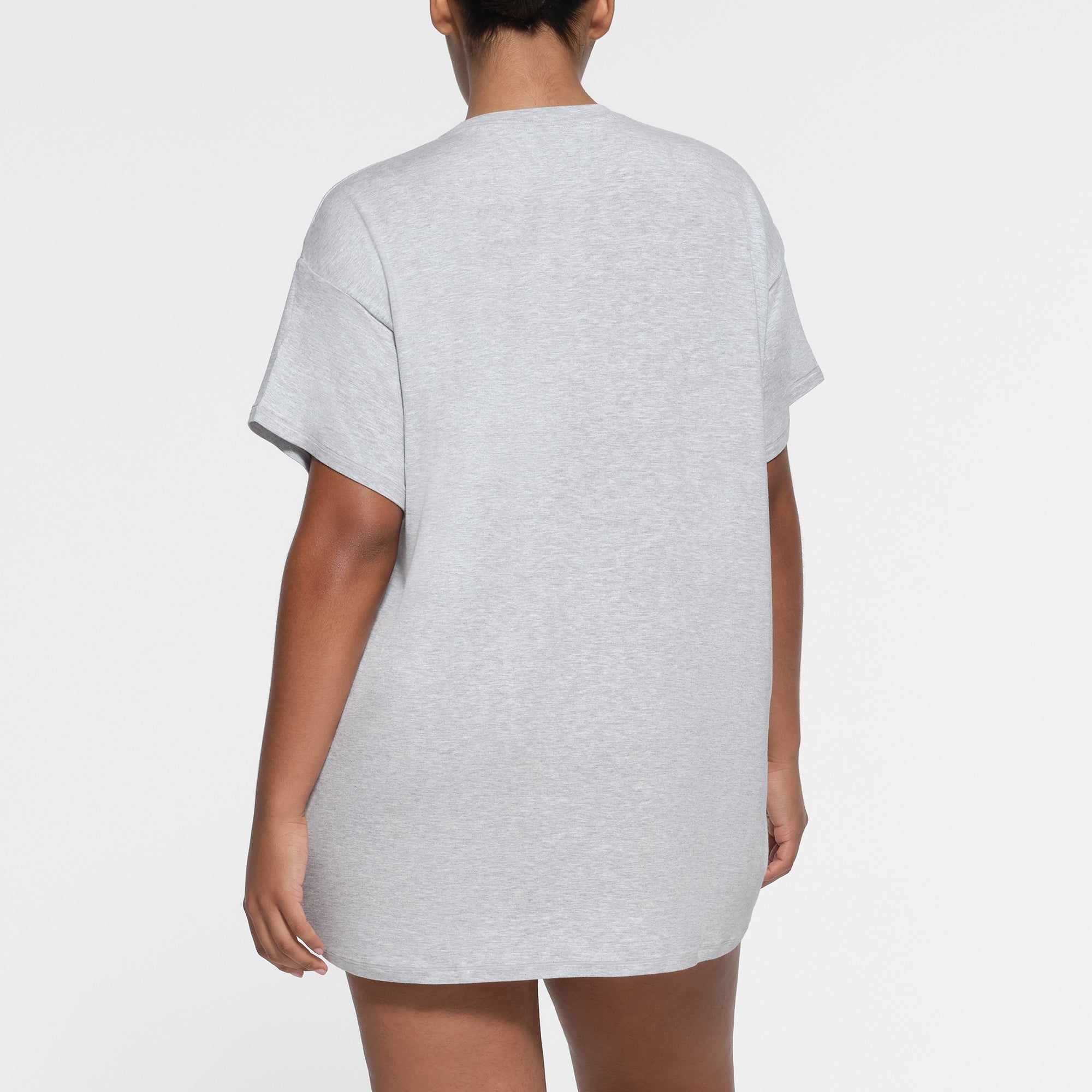 SKIMS SLEEP T-SHIRT MINI DRESS | LIGHT HEATHER GREY