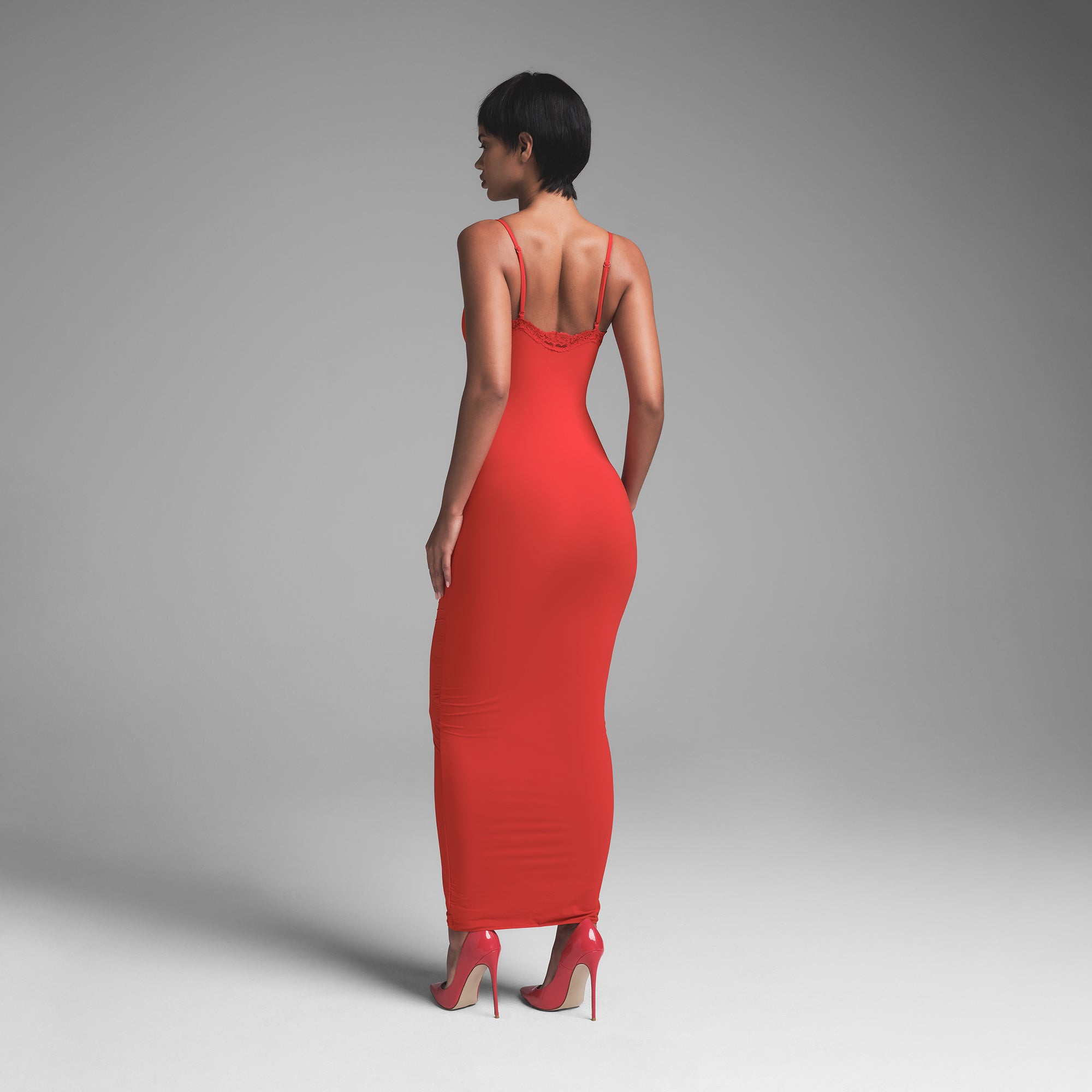 FITS EVERYBODY LACE LONG SLIP DRESS | CAYENNE