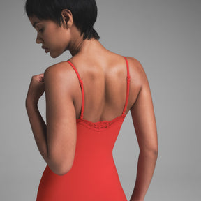 FITS EVERYBODY LACE LONG SLIP DRESS | CAYENNE